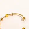 Klassisk stil armband kvinnor armband louiseities lyxig designer smycken kristall 18k guld viutonities pläterade rostfritt stålälskare armband mens armband zg1161