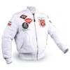 Jaquetas aviadoras populares acolchoadas para jovens outono inverno para homens e mulheres Ma1 Força Aérea uniformes de beisebol bordados retrô plus jaquetas de lã