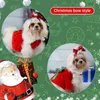 Abbigliamento per cani Abbigliamento per animali domestici Tessuto invernale in velluto di Natale Forniture per cosplay di Babbo Natale Abiti fantasia per cuccioli di principessa