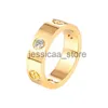 Band Rings Trendy Stainless Steel Rose Gold Color Love Rfor Women Men Couple CZ Crystal Rings Luxury Brand Jewelry WeddGift J240119