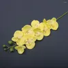 Decorative Flowers 9-Heads 69cm Artificial Butterfly Orchid Fake 3D Phalaenopsis Simulation Flower Real Touch Plants Wedding Home Christmas