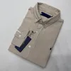 Koszulki męskie koszule męskie koszule polo długie rękaw stały kolor Slim Fit Casual Business Clothing Długotropeeved Sukienka