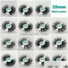 Falska ögonfransar 25mm 3D Mink Eyelash 5D Natural Big Volumn Lashes Luxury Makeup Dramatic Drop Delivery Health Beauty Eyes DHBXC