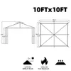 Tuinsets 10X10 Ft Patio Gazebo Outdoor Instant Canopy Drop Delivery Meubels Dhoxl