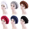 Etniska kläder afrikansk headwrap hat kvinna auto gele huvud 2024 redan handgjorda mössa kvinnor Braid Turban Muslim Beanie Hair Accessories