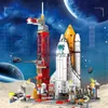 Świąteczne zabawki 458pcs Space Rocket Assembly Block Zabawy Kreatywne DIY Zabawy Nowy Rok Giftsvaiduryb