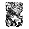 Makeup back tattoo Full stickers with ukiyoe large patterns on the back, domineering photo taking, water transfer printing, waterproof