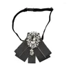 Noeuds papillon Mode Grand Cravate Cravate Glands En Cristal Collier De Ruban Femmes Bijoux DXAA