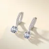 Boucles d'oreilles à clous en argent Sterling S925 pour femmes, anneau géométrique élégant, boucle d'oreille Simple, bijoux fins