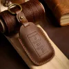 Luxury Car Key Case Cover Leather Fob Holder Pouch Keychain Accessories for Changan CS75 Eado CS55 Alsvin Remote Keyring Shell