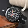 WristWatches for Men New Mens Watches Six stitches All dial work Quartz Watch Ferrar Top Luxury Brand Chronograph clock Rubber Belt fashion F1 racing car Type one