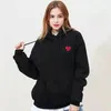 Japońska marka mody haft haft serca męska bluza 100% bawełna gruba damska bluza z kapturem duży rozmiar 4xl street młodzież sporty sporty bluza z długim rękawem