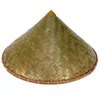 女性のための50JBのオリエンタル竹の帽子50JBオリエンタルバンブ帽子男性太陽保護的な円錐形のブリムバンブーヴェンキャップコスプレクーリー