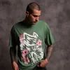 T-shirt maschile lei nativa Wolf Flower Skull Stampa maglietta per donne da uomo 100% Magliette di cotone Skateboard Skate Tunsky Skate Topsyolq