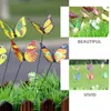 Tuindecoraties 6 stuks gesimuleerde vlinderclips Accessoires Outdoor Decorornamenten voor buiteninzetten Metaal