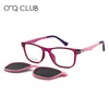 Solglasögon OQ Club Kids Solglasögon Polariserade magnetiska Clipon Boys Girls Glasses TR90 Myopia recept Bekväma glasögon T3102