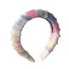 Hair Accessories Tie Dye Sponge Scrunchie Elastic Hairpin Women Girls Ponytail Holder Fashion Long Band Hairband Headband