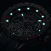 Montre mécanique suisse authentique pour hommes, entièrement automatique, creuse, mode Business, étanche, lueur nocturne, belle tendance, Top 10 des marques pour hommes