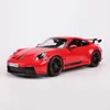 Carro elétrico/rc maisto 1 18 porsche 911 gt3 edição de corrida fundição em liga modelo de carro coleção art deco ferramentas de brinquedo presente fábrica l231223