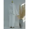 Ropa étnica Eid Bufanda Vestido musulmán para mujeres 2 piezas Oración Vestidos largos Marruecos Ramadán Jilbab Abayas Kaftan Dubai Árabe Robe