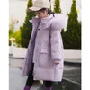 Daunenmantel Teenager Mädchen Mäntel Winter 2024 Mittellange Parkas Jacke mit Kapuze