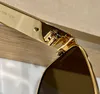 Pilot Shield Metal Sunglasses Gold Brown Lens 40281 Women Men Sonnenbrille Showes Sunnies Gafas de Sol UV400 Eyewear with box