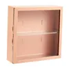 تخزين المطبخ واضحة عرض علبة حماية الغبار مع حائط الباب خزانة كونترتوب صندوق للألعاب المصغرة القابلة للتحصيل