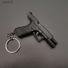 Gun Toys 1 3 Shell elet Metal Keychain Model Toy Gun Miniature Collection Collection Toy Pendant T230515 001