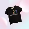 T-shirts à la mode pour enfants Nouveauté T-shirts à manches courtes Tops Garçons Filles Casual lettres colorées Motif imprimé T-shirts Pull Grande taille 90-150cm8104324