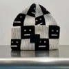 Chapeau en laine tricoté sans bords pour hommes et femmes, nouvelle Niche suédoise AC damier Smiley Face, automne hiver 2024