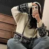 2024 hoodie women designer sweater women fashion classic embroidery pattern hooded sweater casual loose knit pullover knitwear