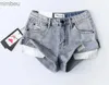 Women's Shorts 2 color Hight Street High Waist Roll Up Cuffs Short Denim Shorts Ripped Denim Short Pants Sexy Summer Wide Leg Short Jeans WomenL240119