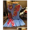 Tweedelige jurk Runway tweedelige jurk Mode Hoge rekbare geplooide plevieren Top Midi-rokken Dames 2 stuks sets Zomer Casual Straat Se Dh2Zm