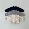 Jackets 2023 Autumn New Baby Long Sleeve Casual Coat Infant Cute Letter Print Cardigan Jacket Cotton Newborn Toddler Boy Girl Clothes H240508