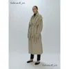 the Row Designer-Damenoberbekleidung, luxuriöser kurzer Graben, neuer Frühlings-Herbst-britischer Trenchcoat, mittellanger Anzug mit Gürtelrevers, Casua, hochwertiger Damen-Langmantel 747