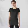 Yoga Outfits Sports T-shirts Woman Pilates Tops 2024 NEW Yoga Training Wear Dry Fit Fitness Top Women Gym Blouse Shirt Black Khaki Blue XXLH24119