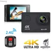 Câmeras de vídeo de ação esportiva Go Sports Travel Action Camera Ultra HD 4K WiFi Controle Remoto Gravação de vídeo SD Filmadora DVR DV à prova d'água pro Mini Capacete YQ240119