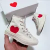 Gioca a Sneakers per bambini anni '70 Canvas Star Heart Eye Tutte le scarpe per bambini 70 Chuck alte e basse Ragazzi Ragazze Designer di scarpe Kid Bambini Gioventù Scarpe da ginnastica piatte casual Nero Bianco