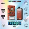 EU vape 15k 15000 bladerdeeg Jam King bladerdeeg bar wegwerpvapes 12 smaken 24 ml Pod Smart Screen Display 2% 3% 5% Nic Mesh Coil 650 mAh Batterij Oplaadbaar versus 10000 trekjes 12k bladerdeeg