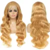 Медовый блондин, кружевной передний парик, человеческие волосы для женщин, предварительно выщипанные с детскими волосами, 27 цветов, 13x4, объемная волна, кружевной фронтальный парик, бесклеевой