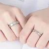 Cluster Ringen 2 STKS/SET Romantische Eindeloze Liefde Holle Open Voor Vrouwen Mannen Elektrocardiogram Zirkoon Paar Ring Engagement Sieraden Geschenken