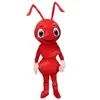 Costume de mascotte de fourmi rouge, tenue de personnage de dessin animé, robe de soirée fantaisie d'halloween et de noël, taille adulte, tenue d'extérieur d'anniversaire