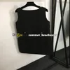 Designer gebreide zak mouwloze zomerjurk dames casual gebreide mouwloze jurk brief jacquard gevoerd gebreid vest zomer tankjurk