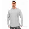 Polos pour hommes Commerce extérieur Station indépendante transfrontalière Couleur unie Été à manches longues à capuche Vêtements de protection solaire T-shirt ample