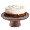 Bakeware Tools Wooden Cake Plate Creative High Stand Footed Refreshment Tray Acacia Wood Dessert Fruit