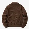 Gmiixder Herbst Winter Männliche Cordjacke Lässige Streifen Revers Safari Jacken Vielseitige Herrenbekleidung Trend Eleganter Lose Mantel 240118