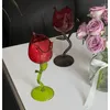 Copos de vinho rosa vidro coquetel dia dos namorados decoração de mesa de casamento presente copo S