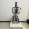 Yarı Otomatik Kozmetik Krem Piston Macun Doldurma Makinesi Kılavuzu Sabit Sıcaklık Sıvı Merhem Dolgusu Karıştırma Isıtma Makinesi