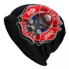 ベレー帽の消防隊消防士ビーニーキャップユニセックス冬の温かいボンネットフェムニットハットストリートアウトドアスキースカリーズビーニーメン女性