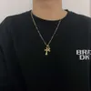 2024 Designer Brand Cross CH Necklace for Women Chromes Diamond Inlaid Double Gold Lovers Bamboo Sweater Chain Heart Men Classic Jewelry Pendant Neckchain IJ6A